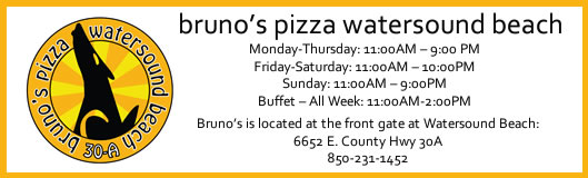brunos pizza watersound, FL
